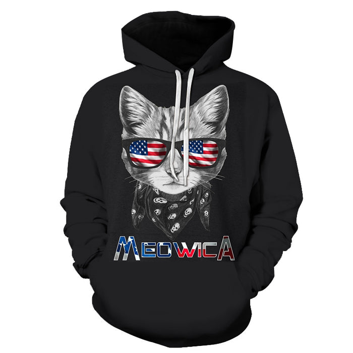 Meowica 3D - Sweatshirt, Hoodie, Pullover