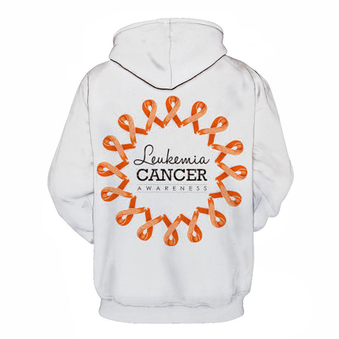 3D Leukemia Cancer Awareness - Hoodie, Sweatshirt, Pullover