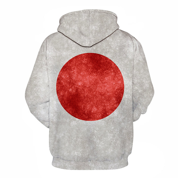 3D Japanese Flag - Hoodie, Sweatshirt, Pullover