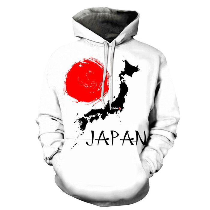 3D Abstract Japan Map - Hoodie, Sweatshirt, Pullover