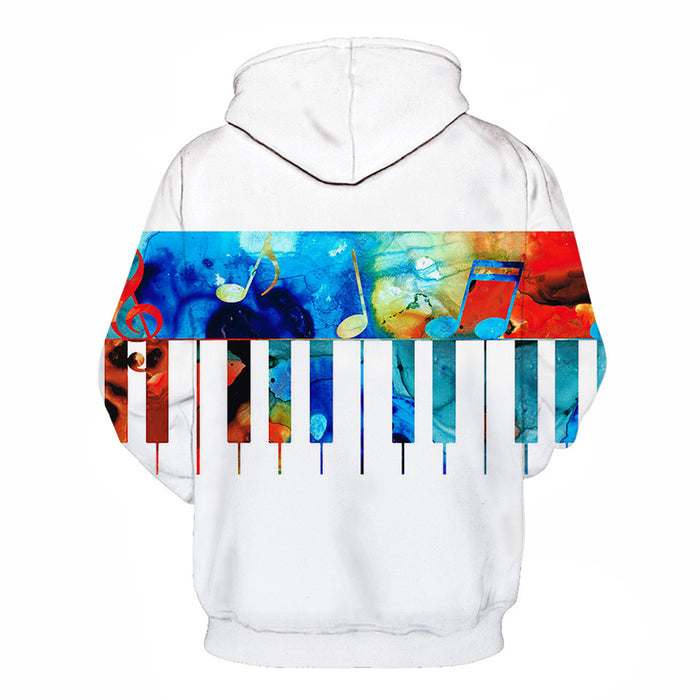 3D Colorful Piano Keys - Hoodie, Sweatshirt, Pullover