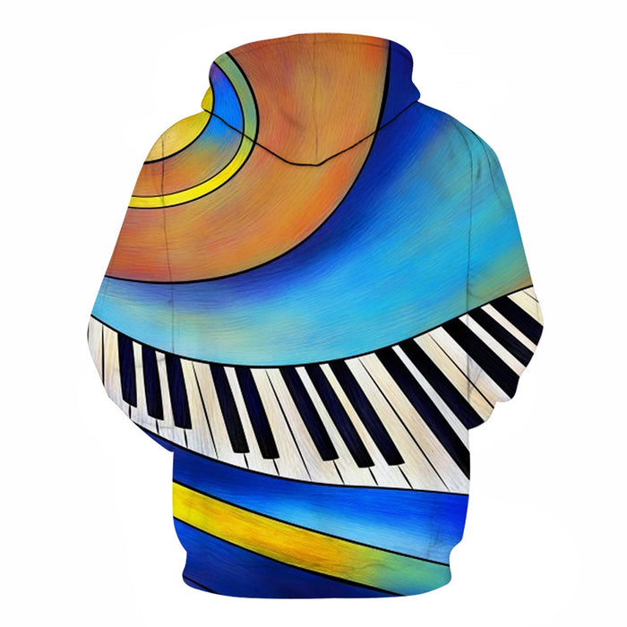 3D Animated Piano Keys - Hoodie, Sweatshirt, Pullover
