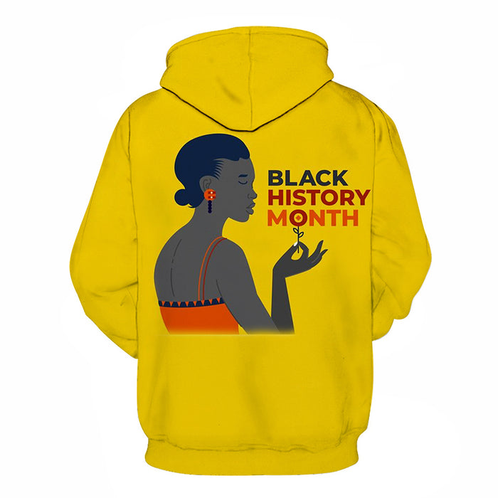 Yellow Black History Month 3D - Sweatshirt, Hoodie, Pullover
