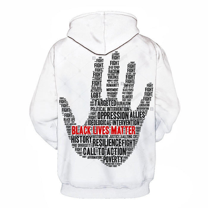 Hand Print Black Lives Matter 3D - Sweatshirt, Hoodie, Pullover