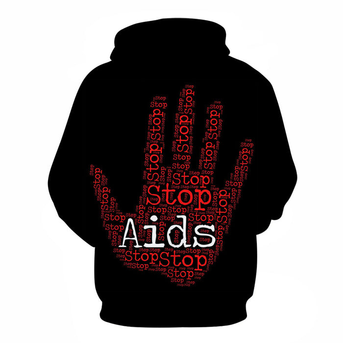 Stop AIDS 3D - Sweatshirt, Hoodie, Pullover