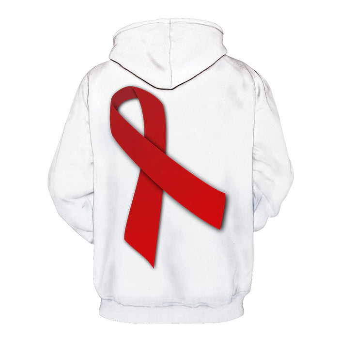 AIDS Awareness Ribbon 3D - Sweatshirt, Hoodie, Pullover
