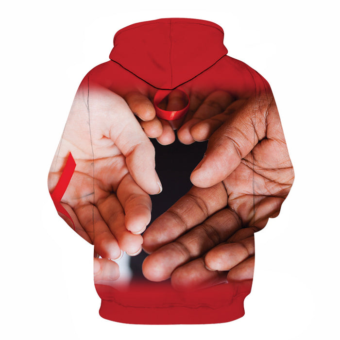 Join Hands Against AIDS 3D - Sweatshirt, Hoodie, Pullover