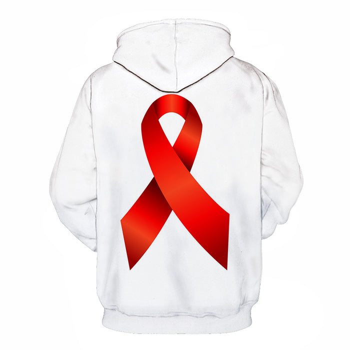 The Red Ribbon-AIDS Awareness 3D -Sweatshirt, Hoodie, Pullover
