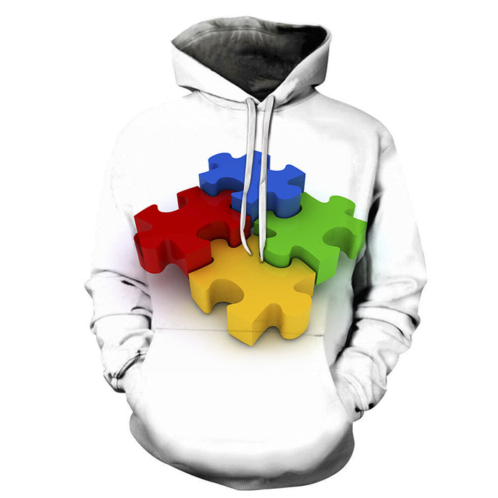 Autism Colors 3D - Sweatshirt, Hoodie, Pullover -Support Autism Awareness Movement
