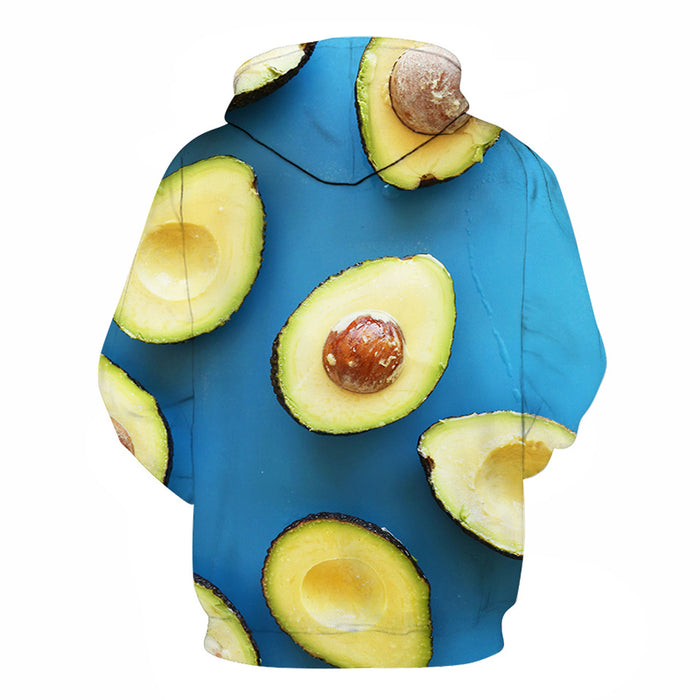 Blue Avocado 3D Sweatshirt Hoodie Pullover