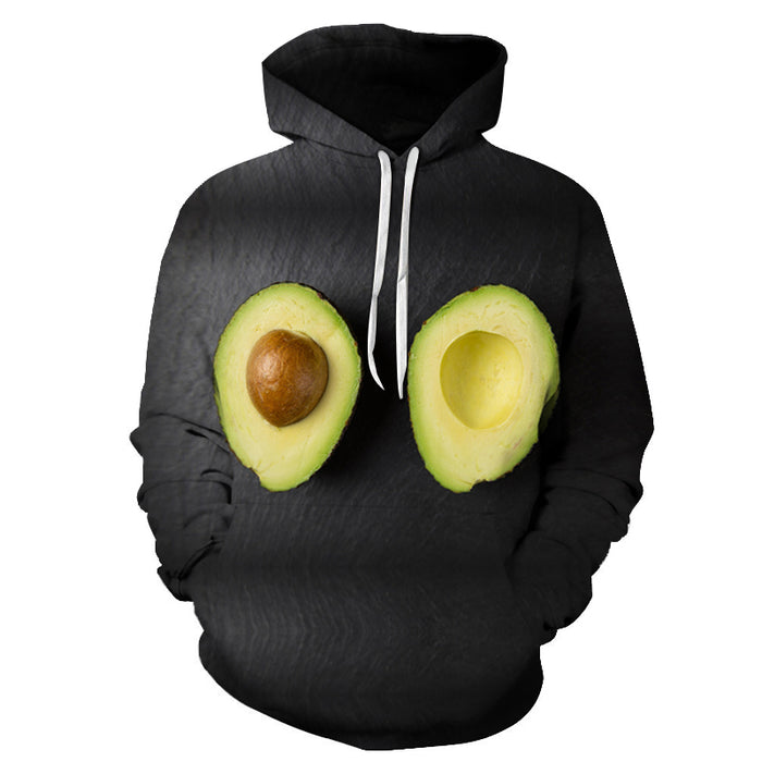 Black Avocado 3D Sweatshirt Hoodie Pullover