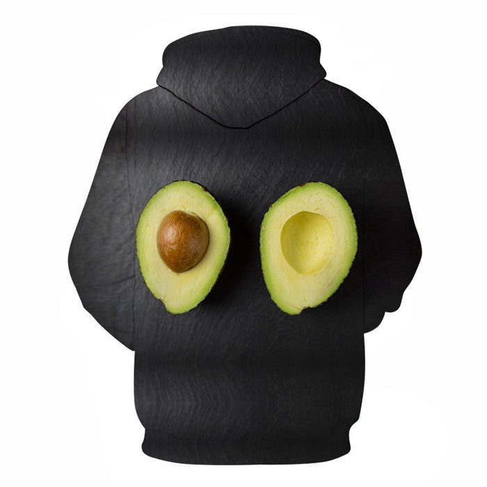 Black Avocado 3D Sweatshirt Hoodie Pullover