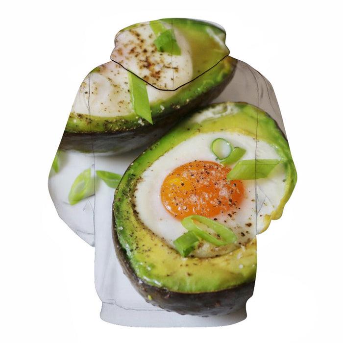 Avocado with Eggs 3D - Sweatshirt, Hoodie, Pullover
