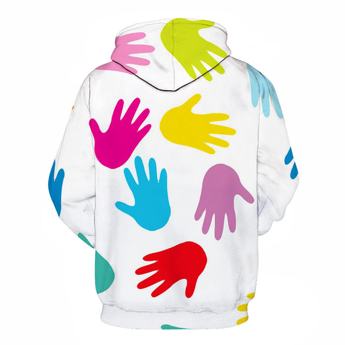Autism Hands 3D - Sweatshirt, Hoodie, Pullover - Support Autism Awareness Movement