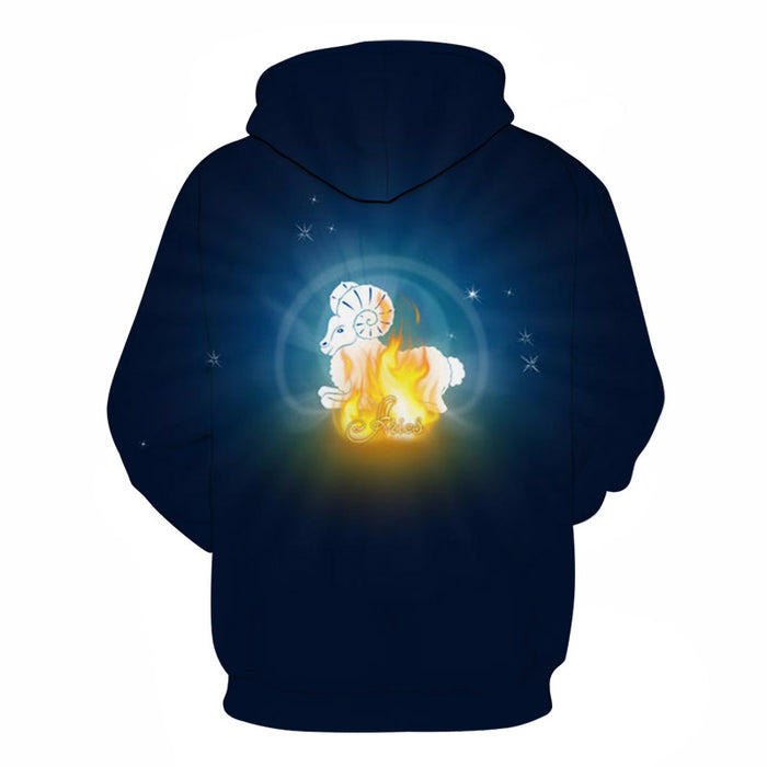 The Bright Aries - March 21 to April 20 3D Sweatshirt Hoodie Pullover.