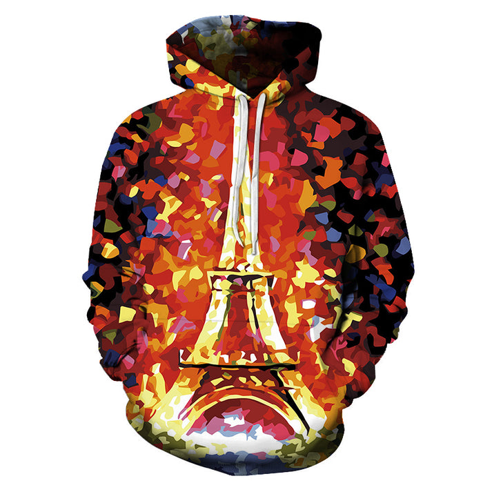 Vibrant Eiffel Tower Oil Painting 3D - Sweatshirt, Hoodie, Pullover