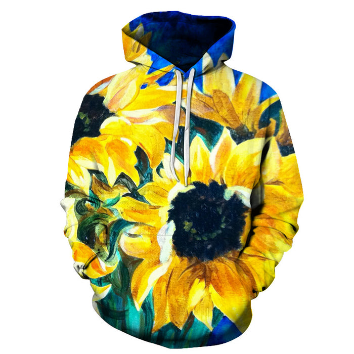 The Sunflowers Oil Painting 3D - Sweatshirt, Hoodie, Pullover