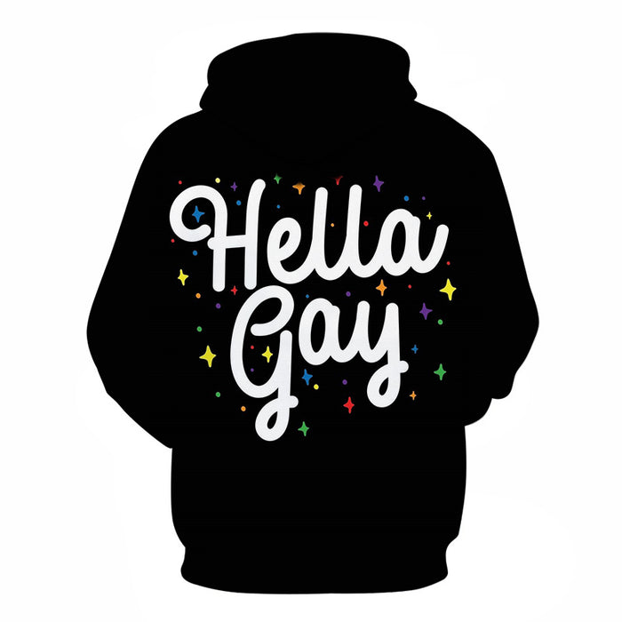 The Hello Gay 3D - Sweatshirt, Hoodie, Pullover