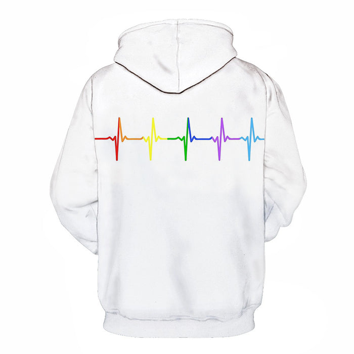 The Rainbow Heart Beat 3D - Sweatshirt, Hoodie, Pullover