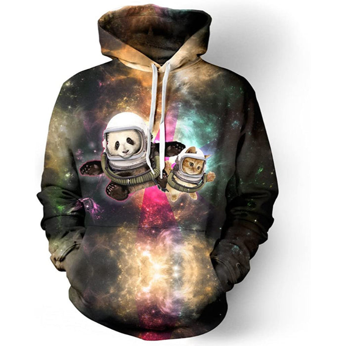 Abstract Printed Pullover Hoodies