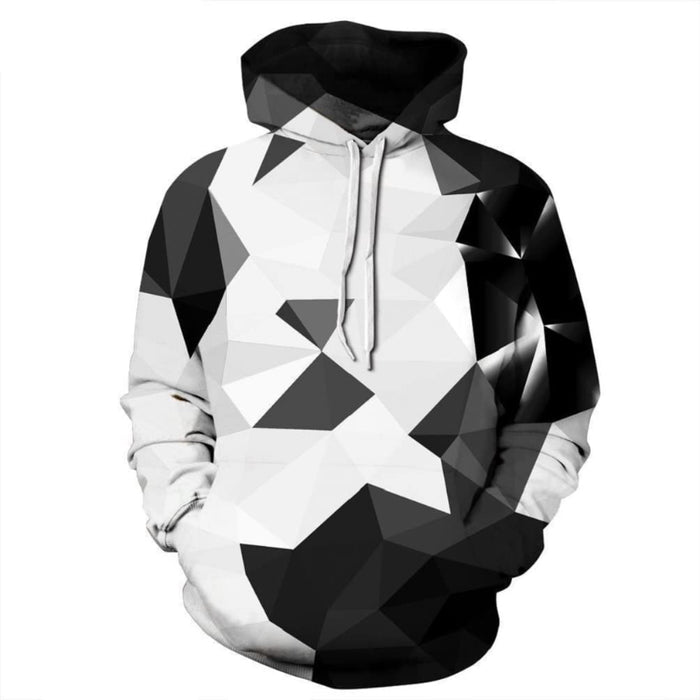 Abstract Printed Pullover Hoodies