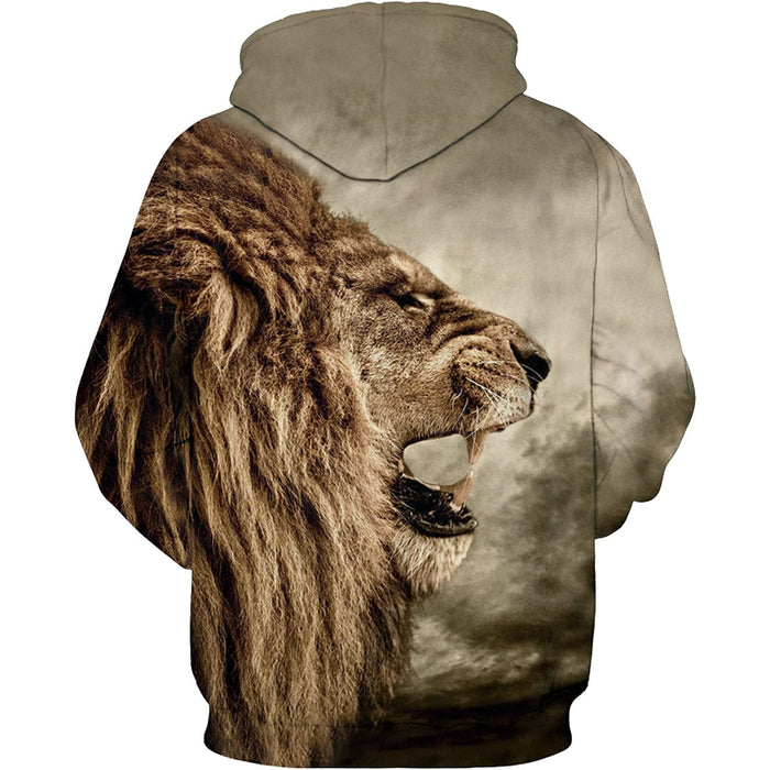 Wild Animals Printed Pullover Hoodies