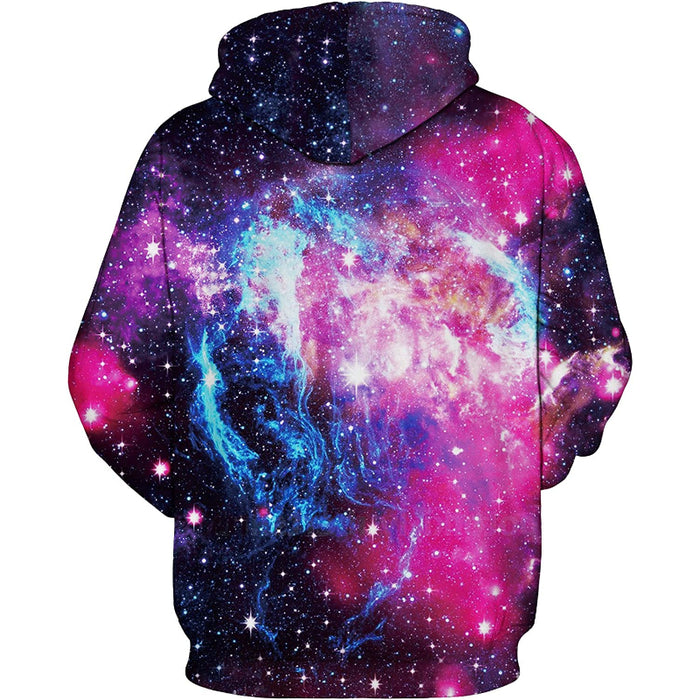 Space Clouds Printed Pullover Hoodies