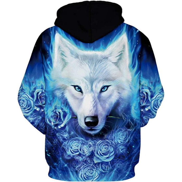 Wild Animals Printed Pullover Hoodies