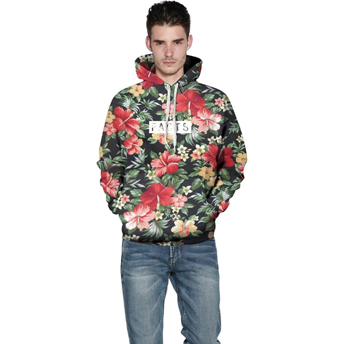 Abstract Printed Pullover Hoodies