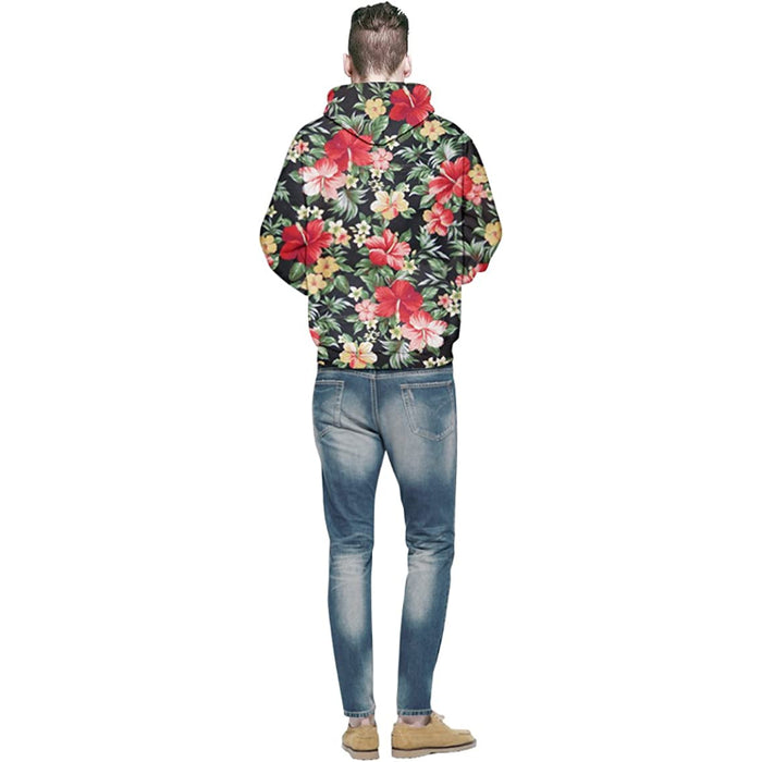 Abstract Printed Pullover Hoodies