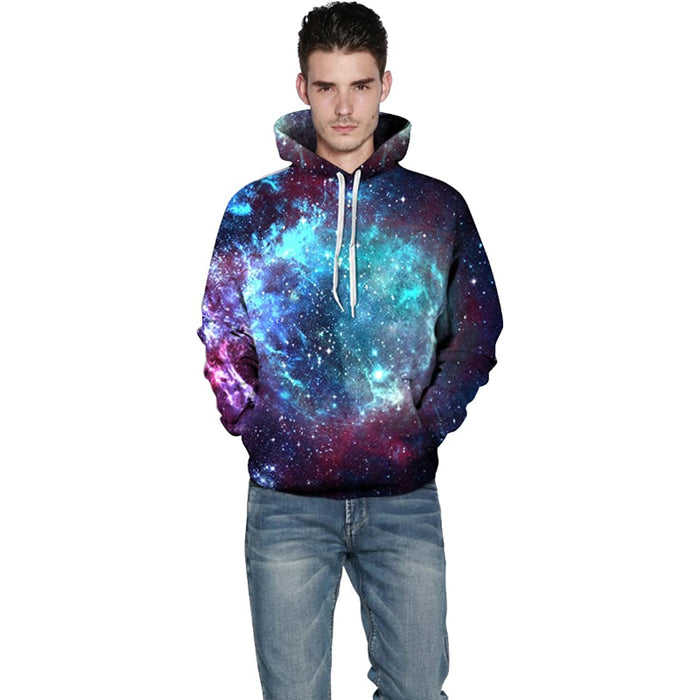 Galaxies Printed Pullover Hoodies