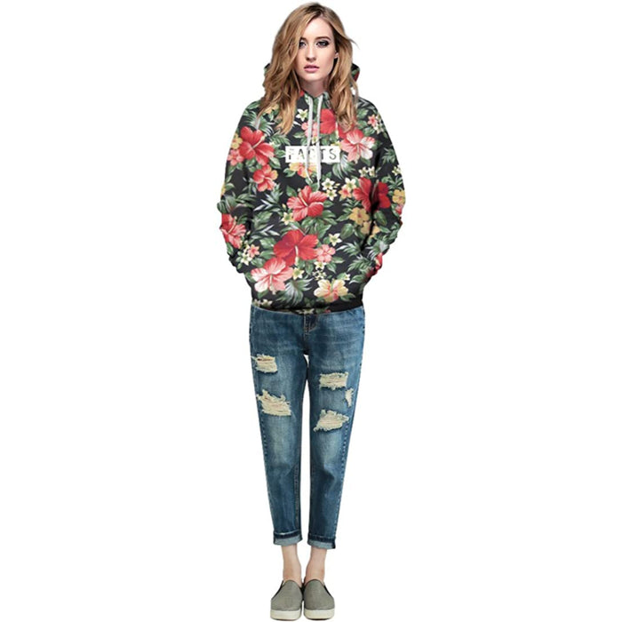 Abstract Printed Pullover Hoodies