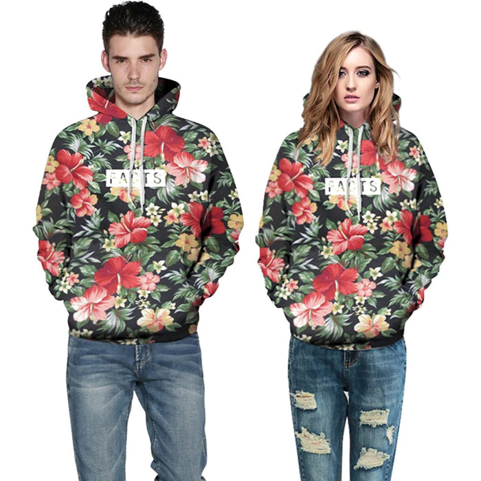 Abstract Printed Pullover Hoodies