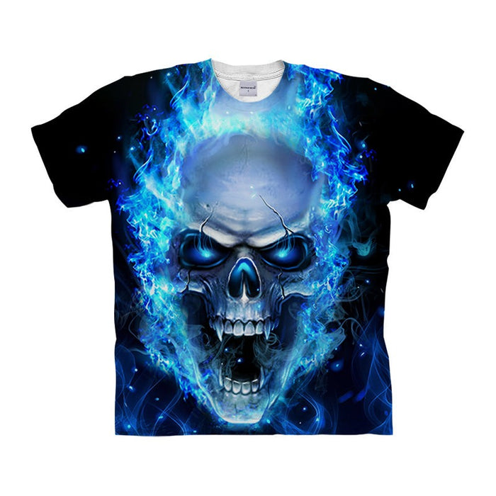 Skull Printed Black T-Shirt