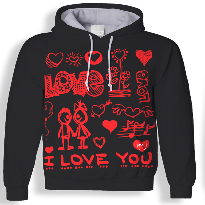 Graffiti Love 3D - Sweatshirt, Hoodie, Pullover