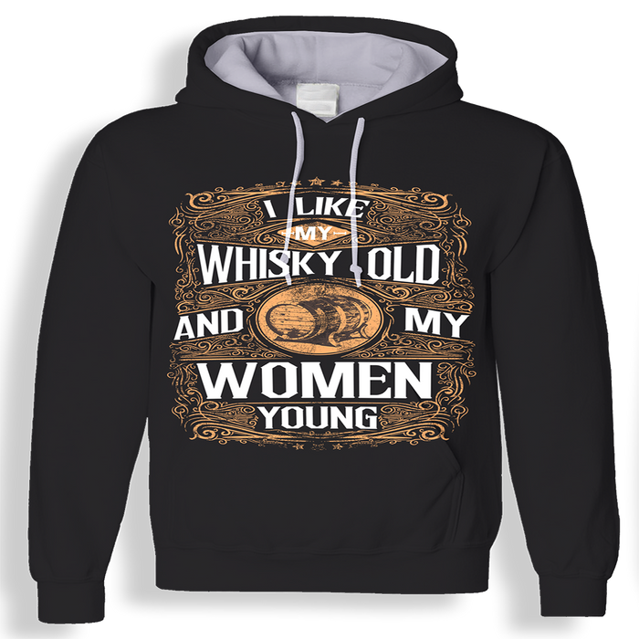 I Like My Whisky Old 3D Hoodie