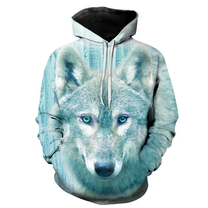 Winter Wolf 3D Sweatshirt Hoodie Pullover