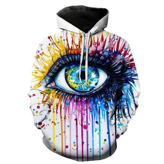 Paint Splash Eye 3D Sweatshirt Hoodie Pullover
