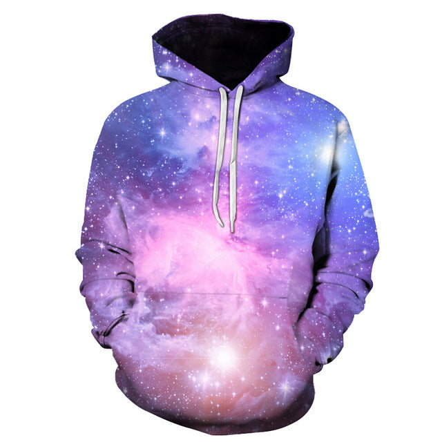 Pink Galaxy 3D Sweatshirt Hoodie Pullover