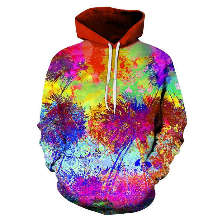 Colorful Flower Print 3D Sweatshirt, Hoodie, Pullover — My 3D Hoodie