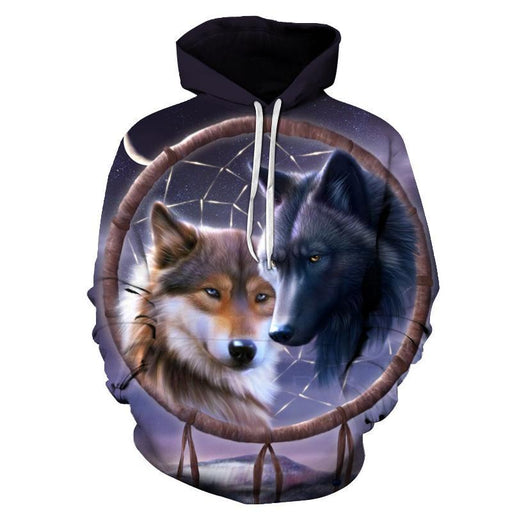 Dreamcatcher Wolf 3D Sweatshirt, Hoodie, Pullover