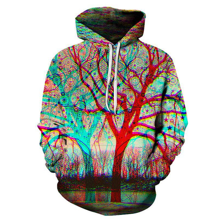 Splash Paint Tree 3D Sweatshirt Hoodie Pullover