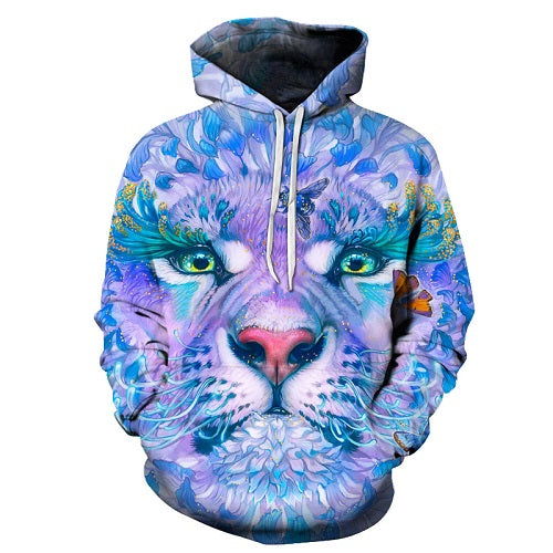 Flower Tiger 3D Sweatshirt Hoodie Pullover — My 3D Hoodie