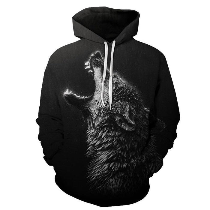 Howling Wolf 3D Sweatshirt Hoodie Pullover