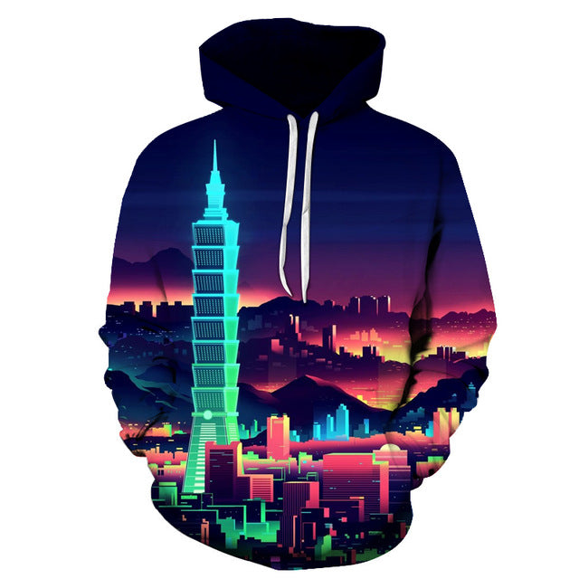 Taipei 101 3D Sweatshirt Hoodie Pullover