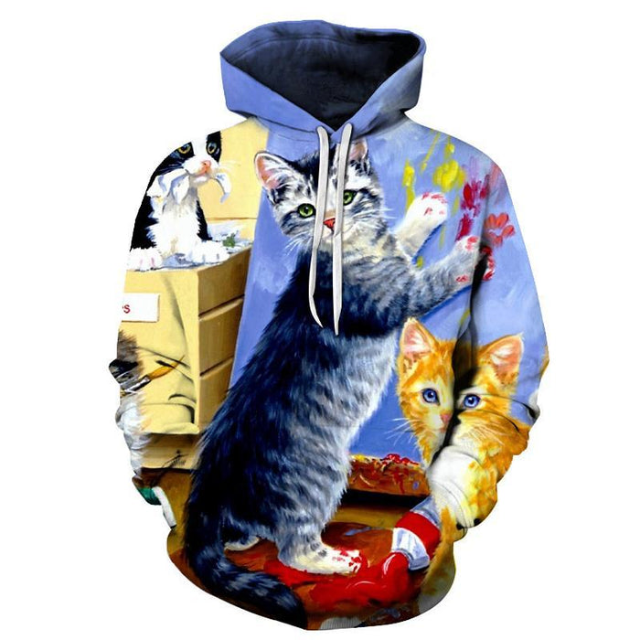 House Cats 3D Sweatshirt Hoodie Pullover