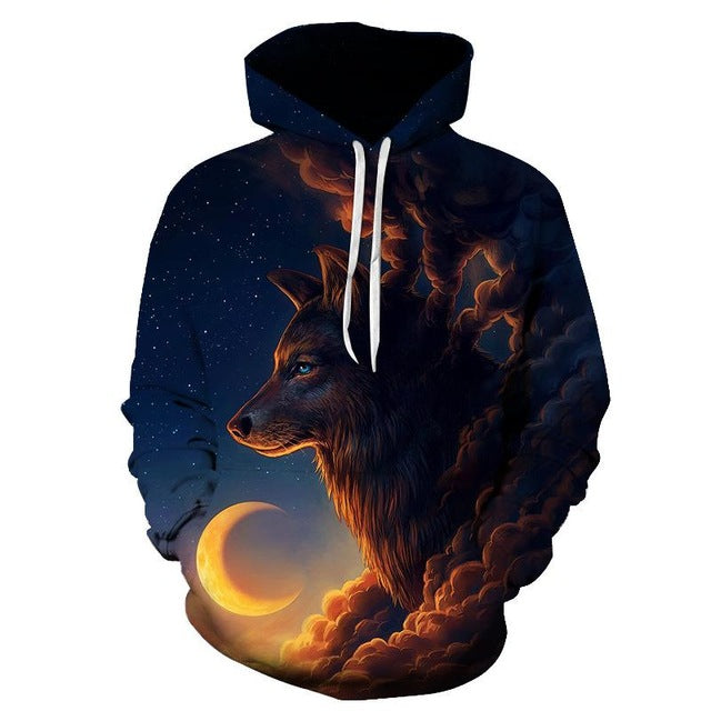 Galaxy Wolves 3D Sweatshirt Hoodie Pullover