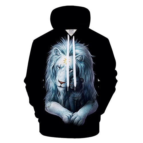 Child of Light Black Lion 3D Sweatshirt Hoodie Pullover