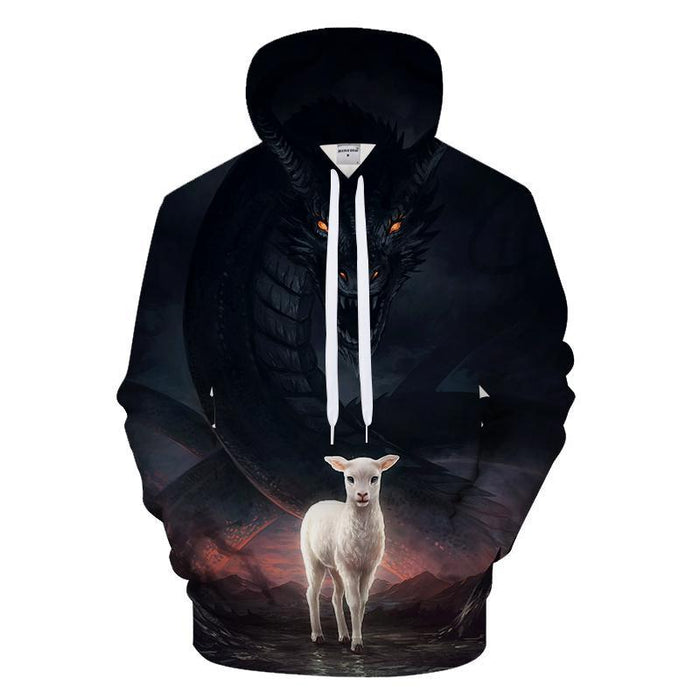 The Lamb & The Dragon 3D Hoodie Sweatshirt Pullover